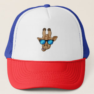Giraffe with Sunglasses Trucker Hat