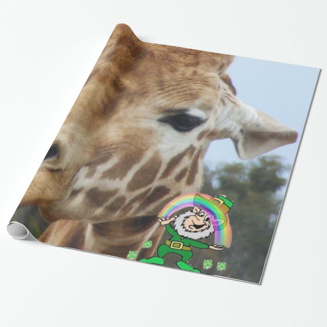 Giraffe Wrapping Paper (Unrolled)