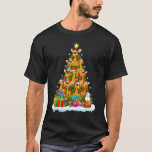 Giraffe   Xmas Holiday   Giraffe Christmas Tree T-Shirt