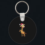 Giraffe Xmas Lighting Funny Santa Giraffe Christma Key Ring<br><div class="desc">Giraffe Xmas Lighting Funny Santa Giraffe Christmas T-Shirt (1)</div>
