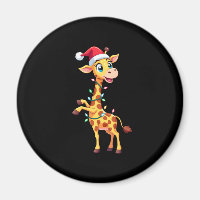 Giraffe Xmas Lighting Funny Santa Giraffe Christma