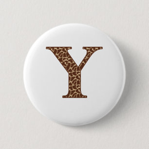 Giraffe Y 6 Cm Round Badge