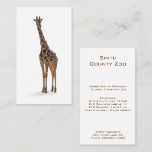 Giraffe Zoologist Business Card