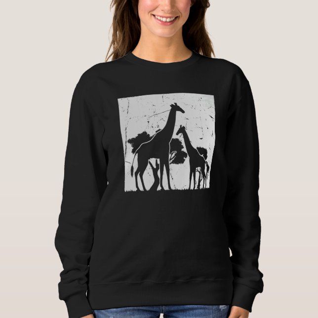 Giraffes African Giraffe Zoo Animal Giraffe   Sweatshirt (Front)