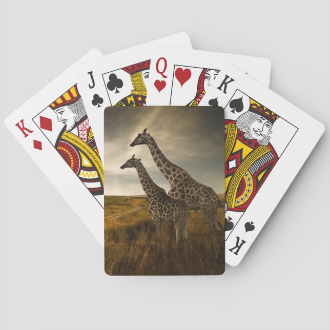 Giraffes and The Landscape Playing Cards (Back)