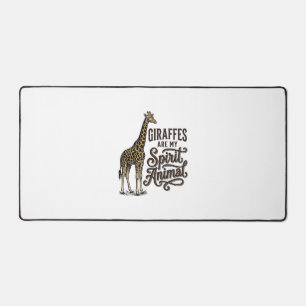 Giraffes Are My Spirit Animal Vintage Shirt Design Desk Mat