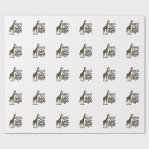 Giraffes Are My Spirit Animal Vintage Shirt Design Wrapping Paper