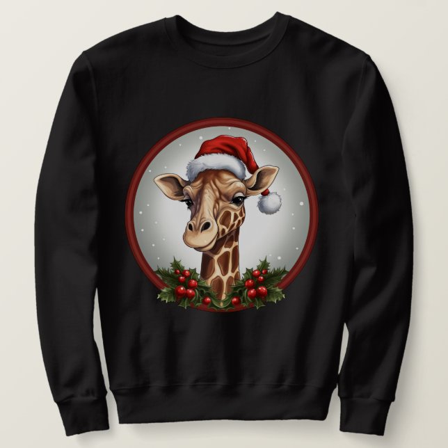 Giraffes Christmas Sweatshirt (Design Front)