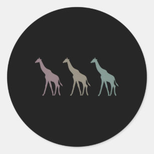 Giraffes Classic Round Sticker