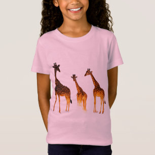 Giraffes Cooking Stew in an African Village T-Shirt