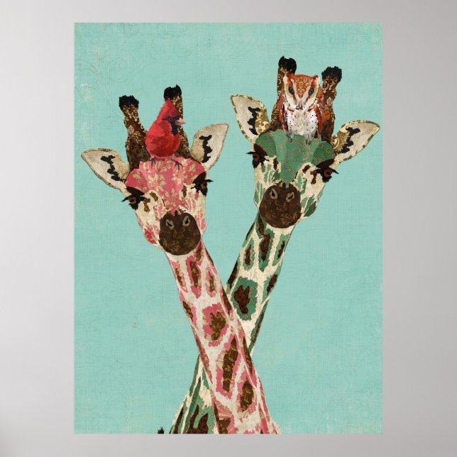 GIRAFFES & FEATHERS POSTER (Front)