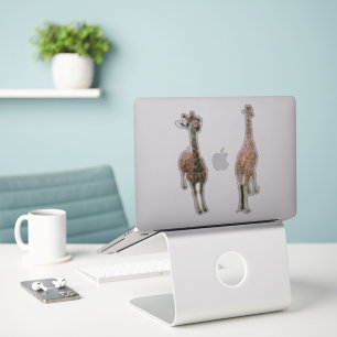 Giraffes front and back faceing