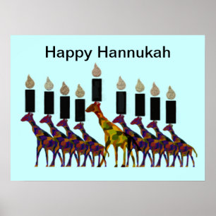 Giraffes Hannukah Print