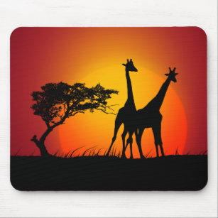 Giraffes in Africa mousepad