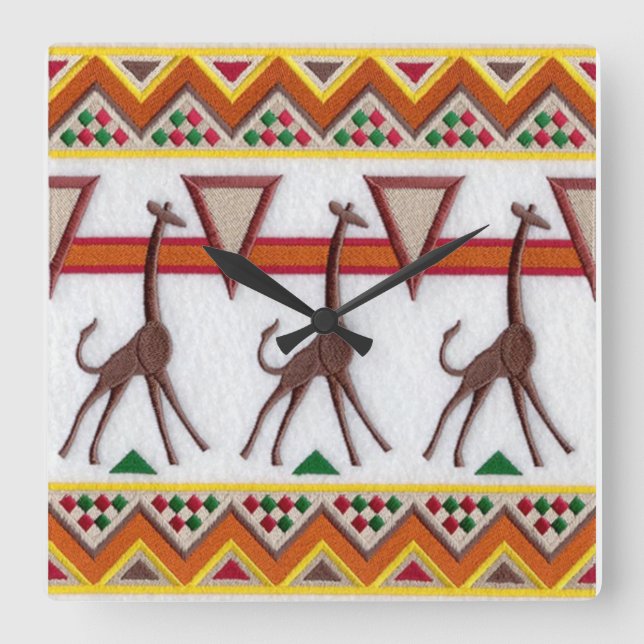 Giraffes in Africa Wall Clock (Front)