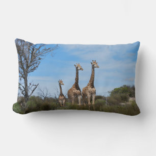 Giraffes in Horizon Calm Lumbar Cushion