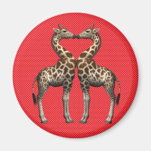 Giraffes In Love Magnet