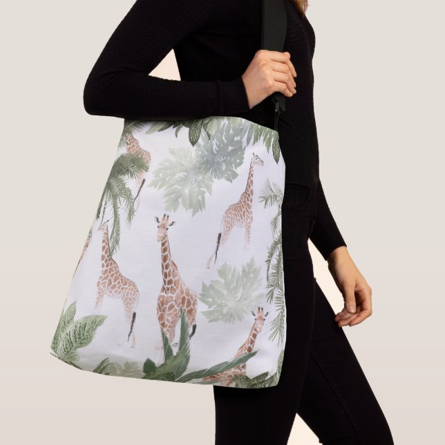Giraffes in the Jungle #1 #kids #wall #decor #art Crossbody Bag (Close Up)
