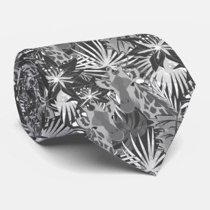Giraffes in the night forest. neck tie