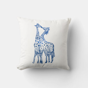Giraffes Kiss, African Romance, valentine cushion