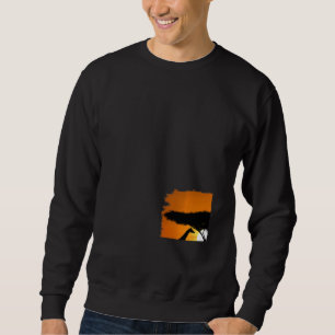 Giraffes next to a tree at sunset in Kenya Sweatshirt