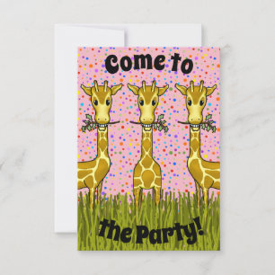 Giraffes Party Invitation