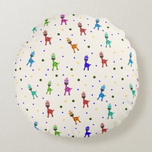 Giraffes pattern round cushion