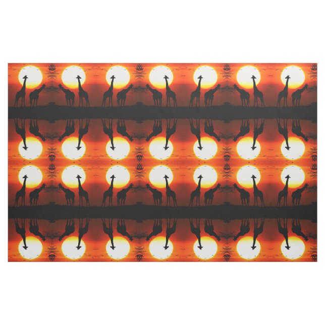 Giraffes & Sunset Africa Fabric (Fat Quarter)