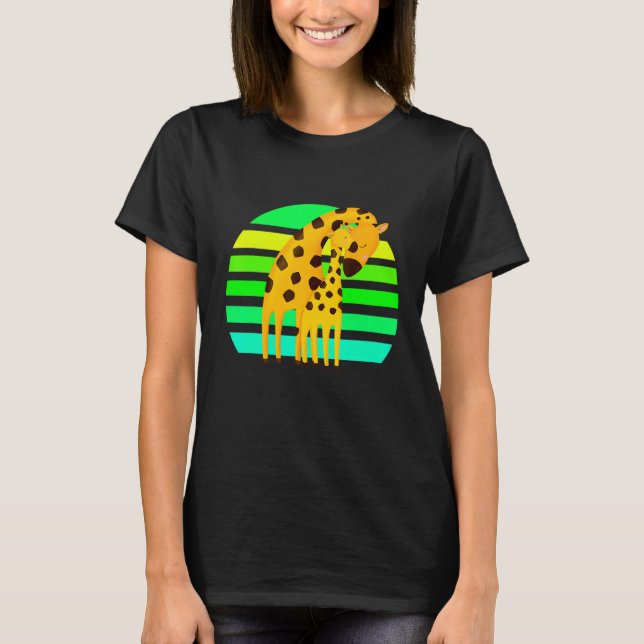 Giraffes Sunset  Safari T-Shirt (Front)