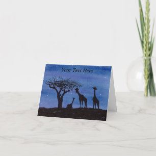 Giraffes Thank You Card