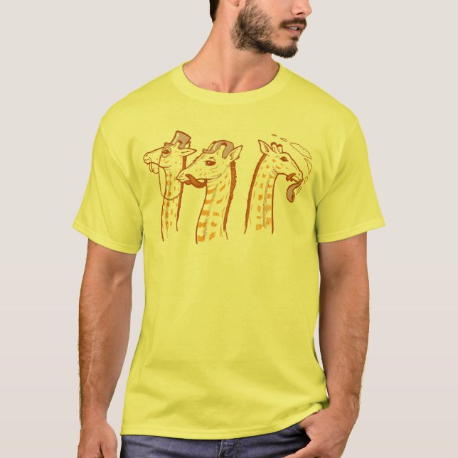 Giraffes with Moustaches v2 Men's Shirt (Front)