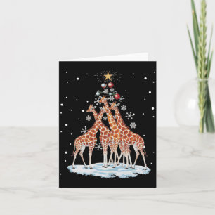 Giraffes Xmas Tree Giraffe Christmas Tree Merry Ch Card