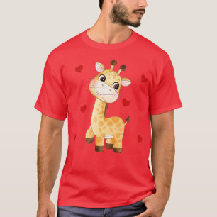 Giraffes Zoo Animal Valentines Day Gift Safari Gir T-Shirt