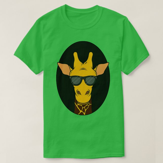 Girafffe with Sunglasses T-Shirt (Design Front)