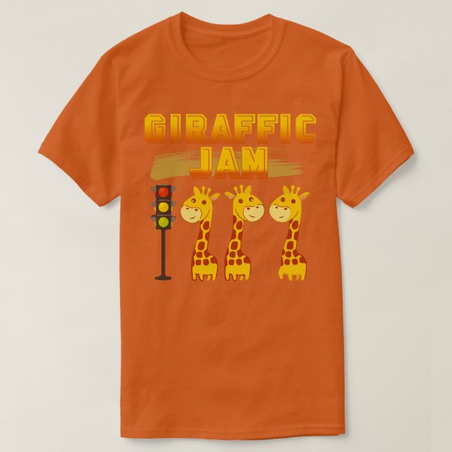 Giraffic Jam Giraffe Art Lovely Funny Zoo Animal  T-Shirt (Design Front)