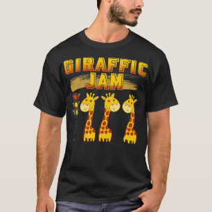 Giraffic Jam Giraffe Art Lovely Funny Zoo Animal  T-Shirt