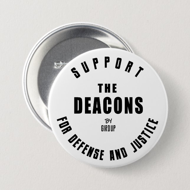 Gird Up Defence | The Deacons 7.5 Cm Round Badge (Front & Back)