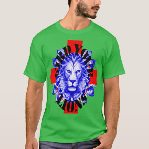 Gird Your Lions England Coach Fun Idiom Blue Lion T-Shirt