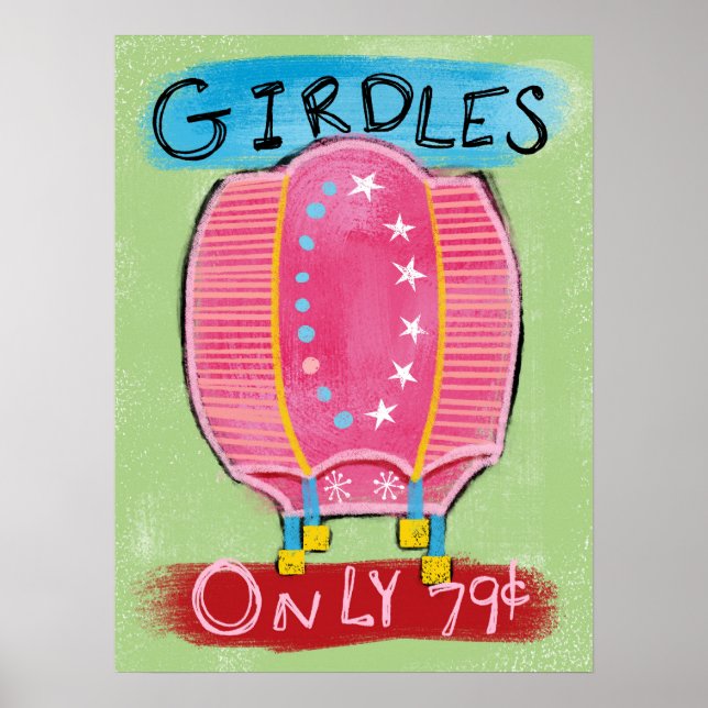 Girdles For Sale Poster Wall Art - Funny Fashion (Front)