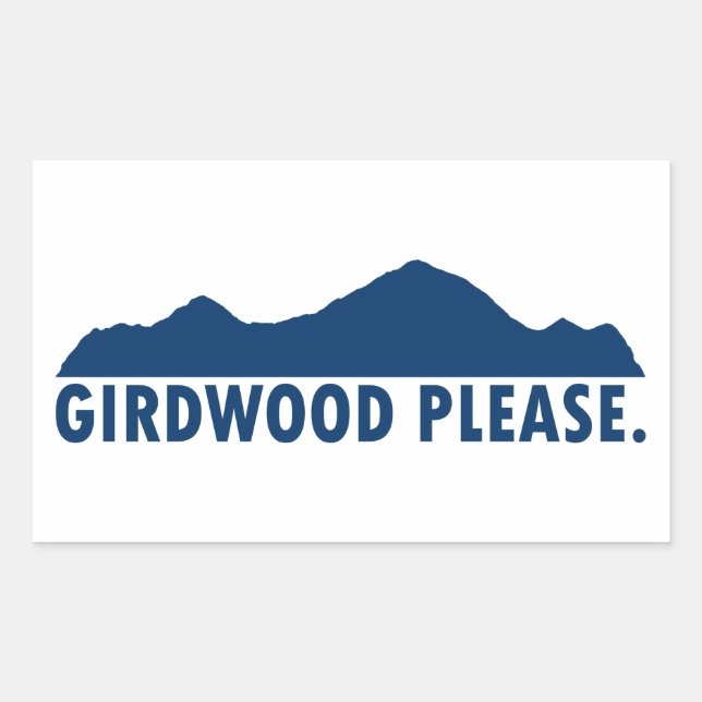 Girdwood Alaska Please Rectangular Sticker (Front)