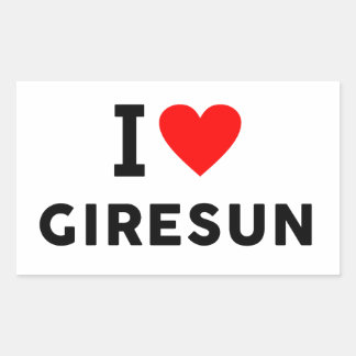 Giresun Turkey love city heart like travel Rectangular Sticker