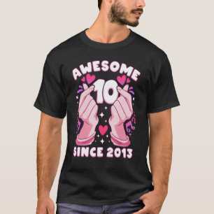 Girl 10th birthday, born 2013, K-pop heart, Sarang T-Shirt