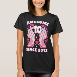 Girl 10th birthday, born 2013, K-pop heart, Sarang T-Shirt