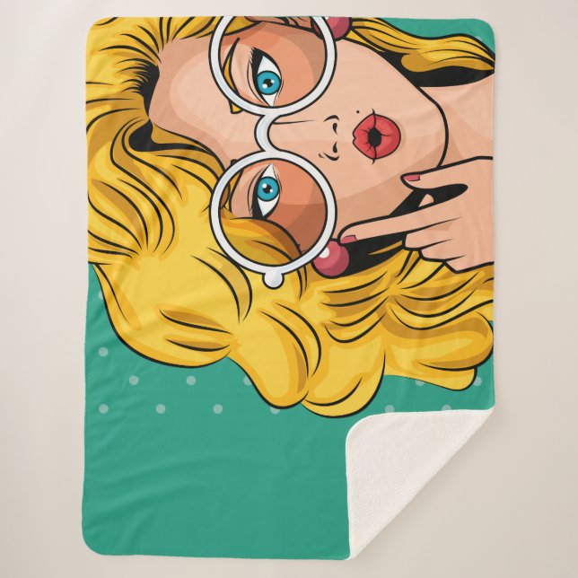 Girl #1 sherpa blanket (Front)