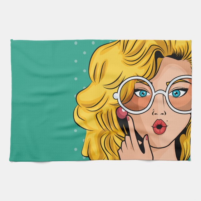 Girl #1 tea towel (Horizontal)