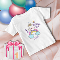 Girl 1st Birthday Unicorn Cat Birthday  