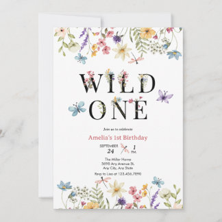 Girl 1st Birthday | Wild One Invitation