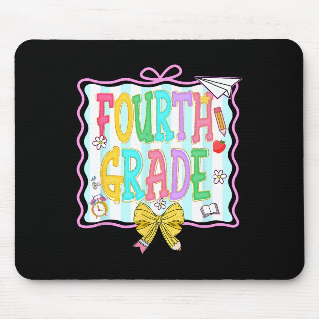 Girl 1st Day Of 4th Grade  Mouse Pad (Front)