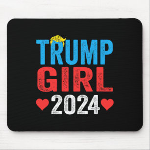 Girl 2024 Shirts Cute Trump Flag Women Girls Kids Mouse Pad