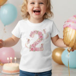 Girl 2nd Birthday Pink Fairy Number Two T-Shirt<br><div class="desc">Step into a world of magic with this Magical Fairy Number Two shirt, celebrating a special 2ndsecond birthday. The design showcases a pink number '2' embellished with vibrant pink roses, cherry blossoms, and playful fairies. This shirt is a wonderful way to commemorate a special milestone and create lasting memories of...</div>